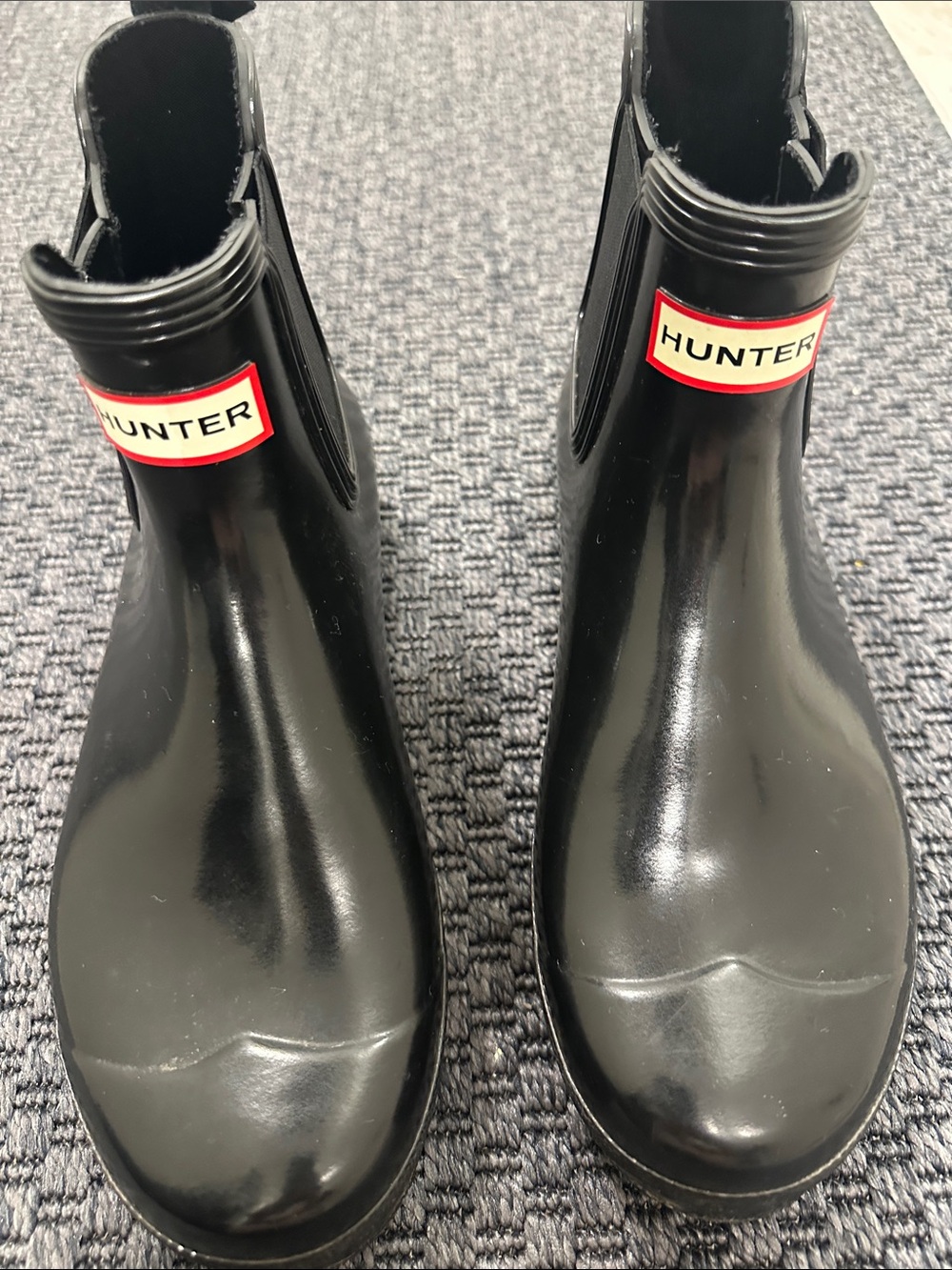 Women’s Hunters Black Chelsea Rain Boots - Waterproof Ankle Boot Size 11